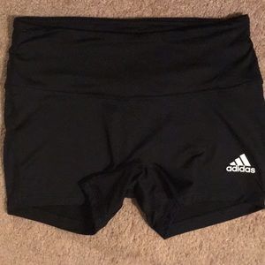Black high waist adidas shorts